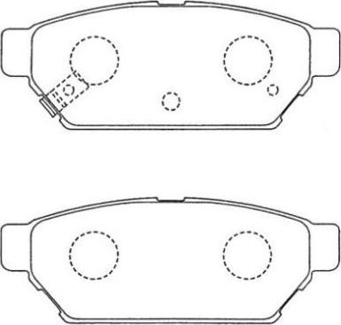 AISIN ASN-122 - Комплект спирачно феродо, дискови спирачки vvparts.bg