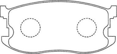 AISIN ASN-174 - Комплект спирачно феродо, дискови спирачки vvparts.bg