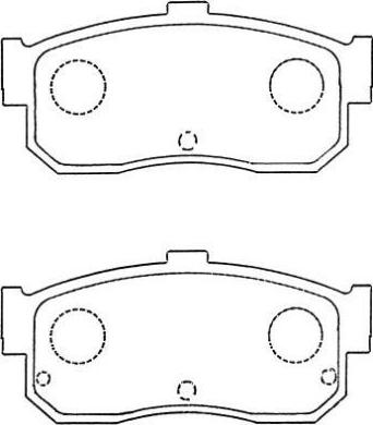 AISIN ASN-249 - Комплект спирачно феродо, дискови спирачки vvparts.bg