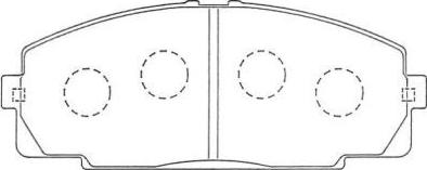 AISIN ASN-254 - Комплект спирачно феродо, дискови спирачки vvparts.bg