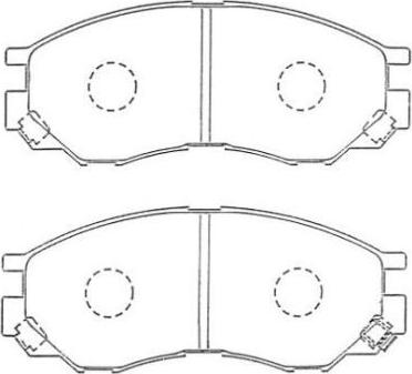 AISIN ASN-255 - Комплект спирачно феродо, дискови спирачки vvparts.bg