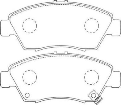 AISIN ASN-250 - Комплект спирачно феродо, дискови спирачки vvparts.bg