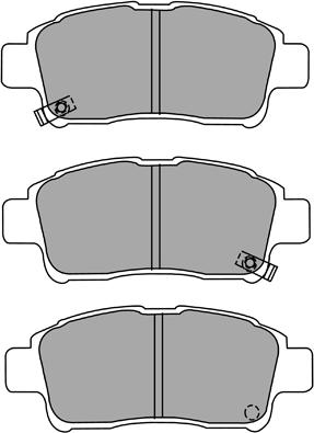 AISIN ASN-2051 - Комплект спирачно феродо, дискови спирачки vvparts.bg