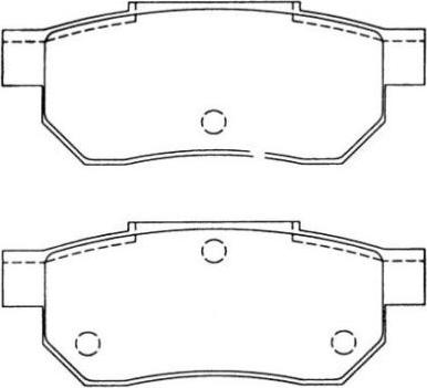 AISIN ASN-2011 - Комплект спирачно феродо, дискови спирачки vvparts.bg