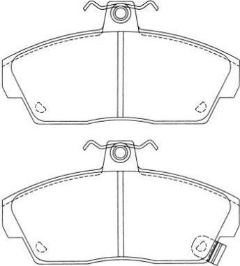 AISIN ASN-2026 - Комплект спирачно феродо, дискови спирачки vvparts.bg