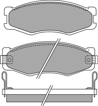AISIN ASN-2076 - Комплект спирачно феродо, дискови спирачки vvparts.bg