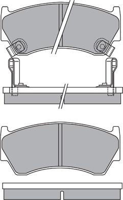 AD 2241RB - Комплект спирачно феродо, дискови спирачки vvparts.bg