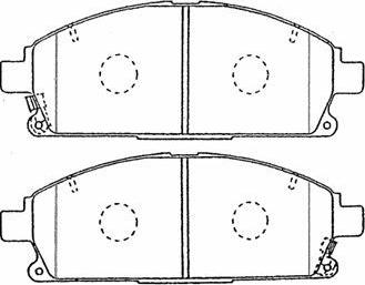 AISIN B1N062 - Комплект спирачно феродо, дискови спирачки vvparts.bg