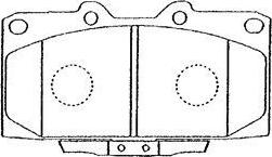 AISIN B1N006 - Комплект спирачно феродо, дискови спирачки vvparts.bg