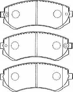 AISIN B1N018 - Комплект спирачно феродо, дискови спирачки vvparts.bg