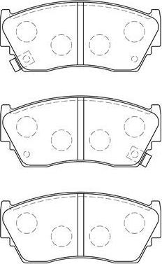 AISIN B1N017 - Комплект спирачно феродо, дискови спирачки vvparts.bg