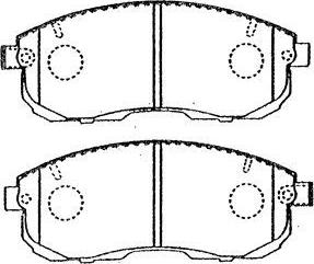 AISIN B1N039 - Комплект спирачно феродо, дискови спирачки vvparts.bg