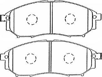 AISIN B1N036 - Комплект спирачно феродо, дискови спирачки vvparts.bg