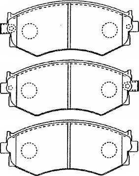 AISIN B1N020 - Комплект спирачно феродо, дискови спирачки vvparts.bg