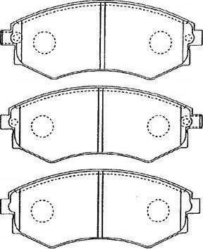 AISIN B1N021 - Комплект спирачно феродо, дискови спирачки vvparts.bg