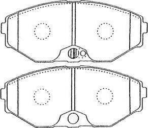 AISIN B1N028 - Комплект спирачно феродо, дискови спирачки vvparts.bg