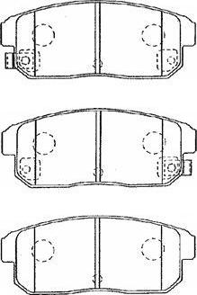 AISIN B2N040 - Комплект спирачно феродо, дискови спирачки vvparts.bg