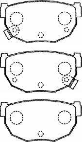 AISIN B2N016 - Комплект спирачно феродо, дискови спирачки vvparts.bg