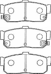 AISIN B2N022 - Комплект спирачно феродо, дискови спирачки vvparts.bg