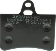 AISIN BPCI-2003 - Комплект спирачно феродо, дискови спирачки vvparts.bg