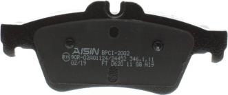 AISIN BPCI-2002 - Комплект спирачно феродо, дискови спирачки vvparts.bg