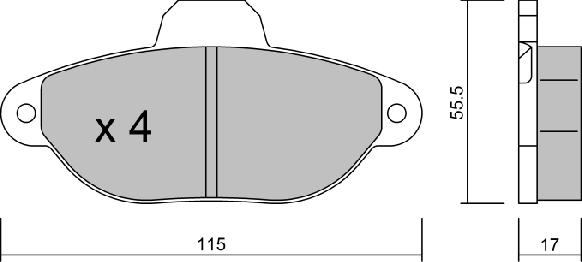 AISIN BPFI-1006 - Комплект спирачно феродо, дискови спирачки vvparts.bg