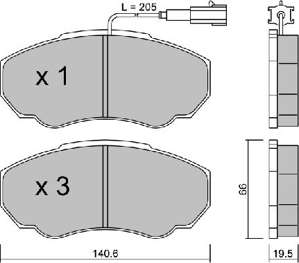 AISIN BPFI-1010 - Комплект спирачно феродо, дискови спирачки vvparts.bg