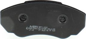 AISIN BPFI-1010 - Комплект спирачно феродо, дискови спирачки vvparts.bg