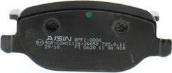 AISIN BPFI-2006 - Комплект спирачно феродо, дискови спирачки vvparts.bg