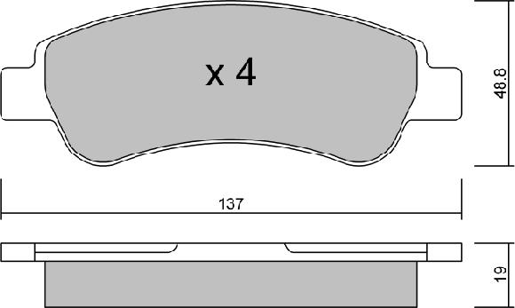 AISIN BPFI-2001 - Комплект спирачно феродо, дискови спирачки vvparts.bg