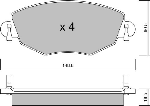 AISIN BPFO-1005 - Комплект спирачно феродо, дискови спирачки vvparts.bg