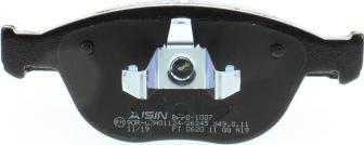 AISIN BPFO-1007 - Комплект спирачно феродо, дискови спирачки vvparts.bg