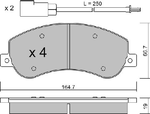 AISIN BPFO-1014 - Комплект спирачно феродо, дискови спирачки vvparts.bg