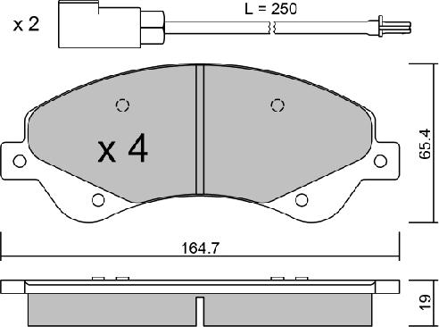 AISIN BPFO-1013 - Комплект спирачно феродо, дискови спирачки vvparts.bg