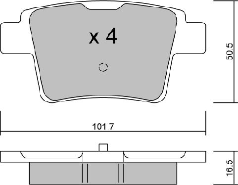 AISIN BPFO-2006 - Комплект спирачно феродо, дискови спирачки vvparts.bg