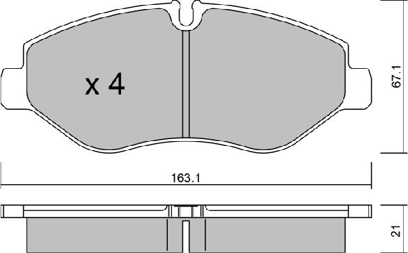 AISIN BPIV-1001 - Комплект спирачно феродо, дискови спирачки vvparts.bg