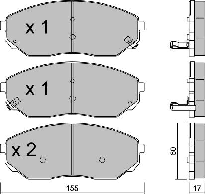 AISIN BPKI-1903 - Комплект спирачно феродо, дискови спирачки vvparts.bg