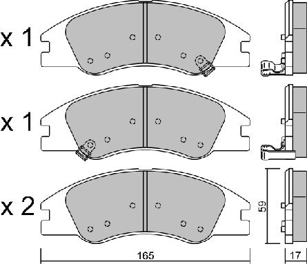 AISIN BPKI-1902 - Комплект спирачно феродо, дискови спирачки vvparts.bg