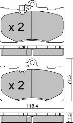 AISIN BPLX-1001 - Комплект спирачно феродо, дискови спирачки vvparts.bg