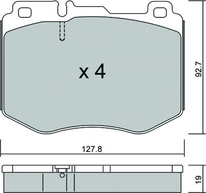 AISIN BPMB-1023 - Комплект спирачно феродо, дискови спирачки vvparts.bg