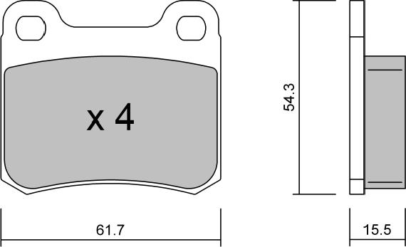 AISIN BPMB-2009 - Комплект спирачно феродо, дискови спирачки vvparts.bg