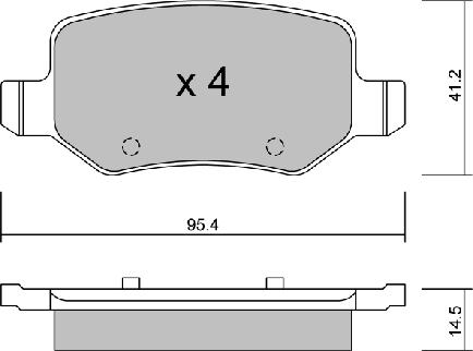 AISIN BPMB-2006 - Комплект спирачно феродо, дискови спирачки vvparts.bg