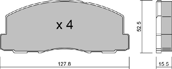 AISIN BPMI-1903 - Комплект спирачно феродо, дискови спирачки vvparts.bg