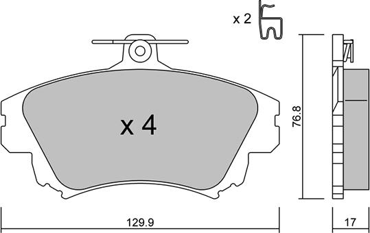 AISIN BPMI-1006 - Комплект спирачно феродо, дискови спирачки vvparts.bg