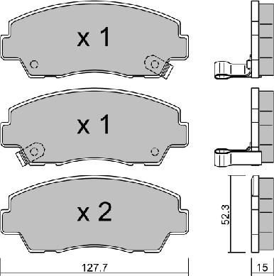 AISIN BPMZ-1904 - Комплект спирачно феродо, дискови спирачки vvparts.bg