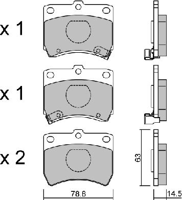 AISIN BPMZ-1907 - Комплект спирачно феродо, дискови спирачки vvparts.bg