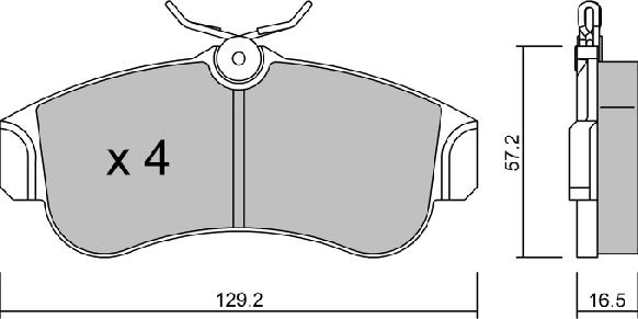 AISIN BPNI-1901 - Комплект спирачно феродо, дискови спирачки vvparts.bg