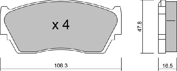 AISIN BPNI-1902 - Комплект спирачно феродо, дискови спирачки vvparts.bg