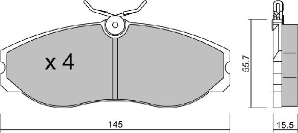 AISIN BPNI-1907 - Комплект спирачно феродо, дискови спирачки vvparts.bg