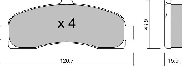 AISIN BPNI-1914 - Комплект спирачно феродо, дискови спирачки vvparts.bg